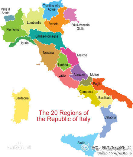 意大利在地图上像