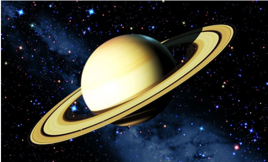 土星周围有美丽壮观的光环组成环的颗粒是大小不等线度从1μm到...