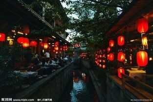 世界文化遗产中国的丽江古城在