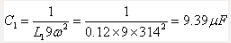 如图所示电路中，已知：，ω=314rad/s，的数值分别为（...