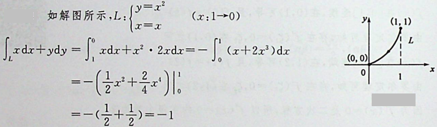 设L是抛物线:y=上从点A(l，l)到点0(0,0)的有向弧...