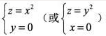 在空间直角坐标系中，方程所表示的图形是(    )。