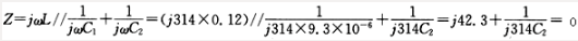 如图所示电路中，若L=0.12H，ω=314rad/s，使输...